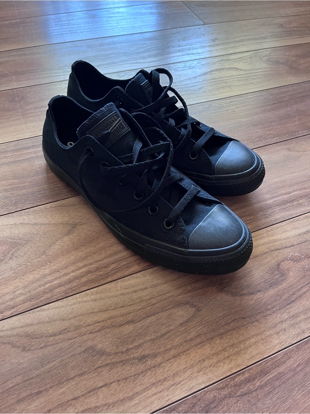 All-Black Low-Top Converse Sneakers Unisex